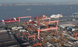 第二艘國產大型郵輪進入總組施工階段