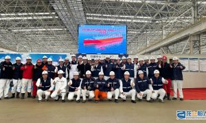 招商工業海門基地承建18萬方LNGC二號船開工