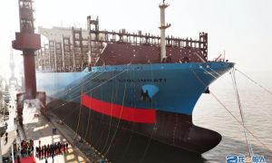 江南造船交付一艘15500箱集裝箱船“MAERSK CINCINNATI ”