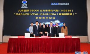 江南造船提前交付為九豐能源建造93000立方米超大型液化氣船